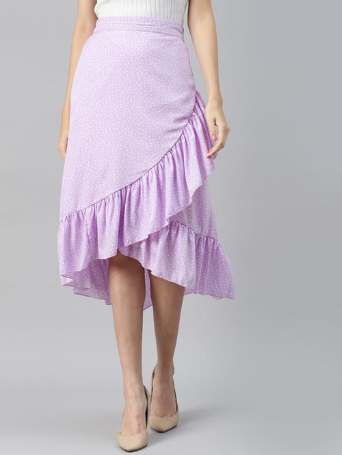 high rise printed ruffled skirt - 18475876 - Very Small Image - 1