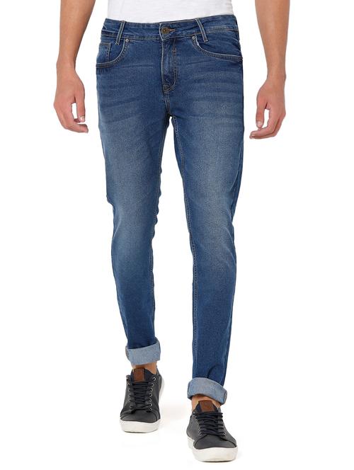 navy-blue light-washed denim jean - 18475991 - Very Small Image - 1