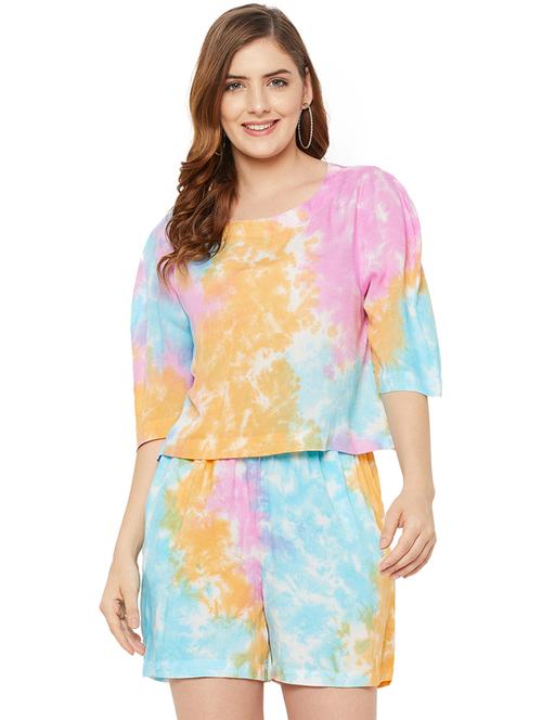 tie & dye t-shirt & shorts set - 18475999 - Very Small Image - 1