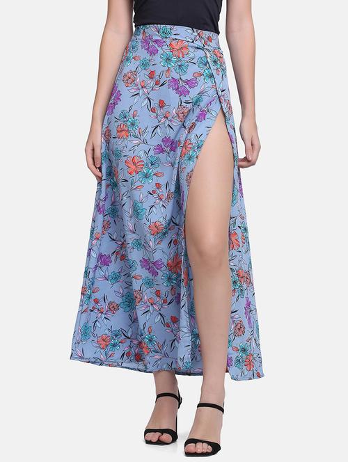 high rise floral a-line skirt - 18476064 - Very Small Image - 1