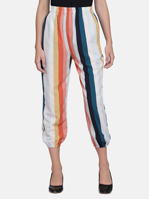high rise striped cropped jogger - 18476066 - Very Small Image - 1