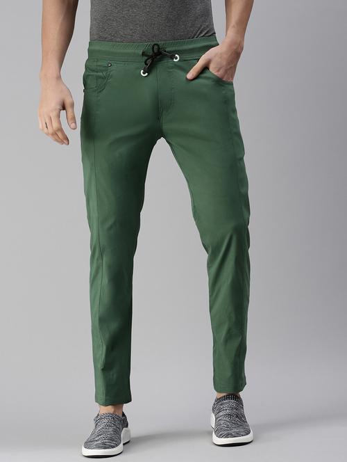 green solid track pant - 18476608 - Very Small Image - 1