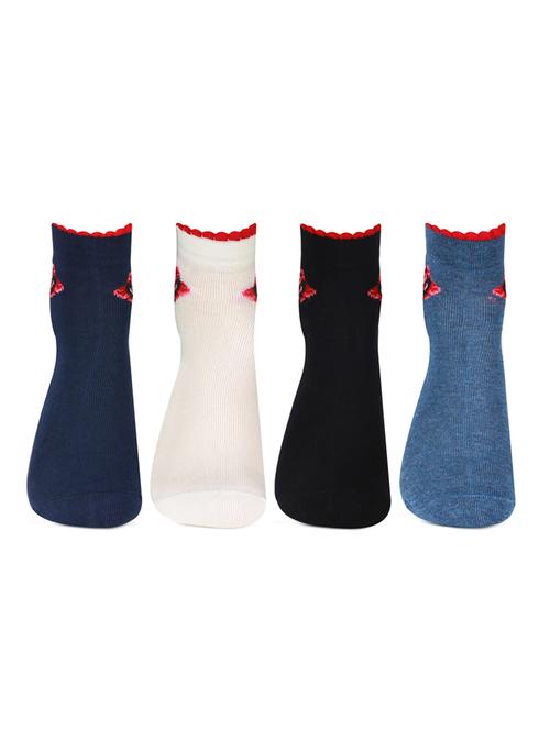 women pack of 4 printed ankle length socks - 18476930 - Very Small Image - 1