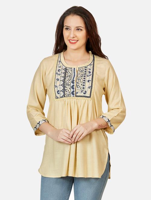 embroidered fusion kurti - 18476936 - Very Small Image - 1