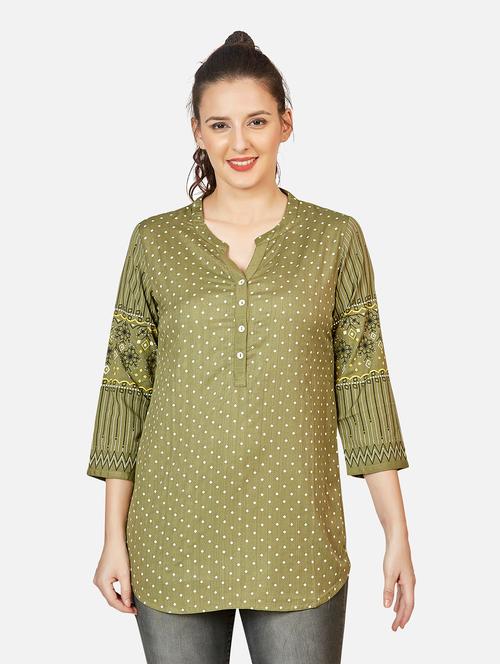 printed fusion kurti - 18476944 - Very Small Image - 1