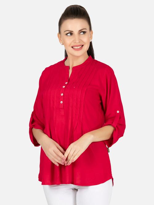 solid fusion kurti - 18476983 - Very Small Image - 1