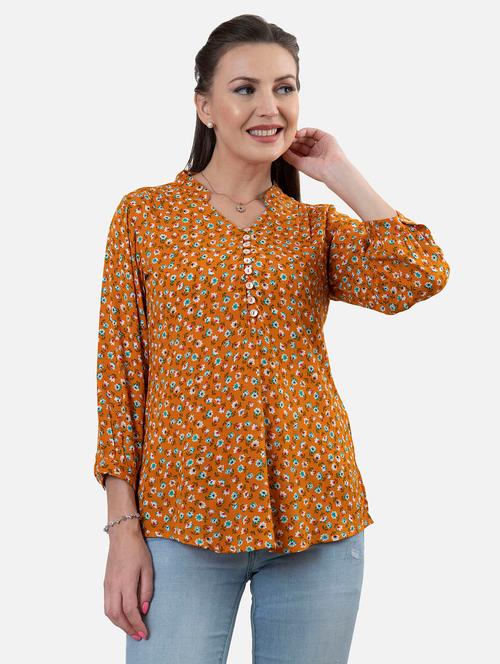 floral print fusion kurti - 18476995 - Very Small Image - 1