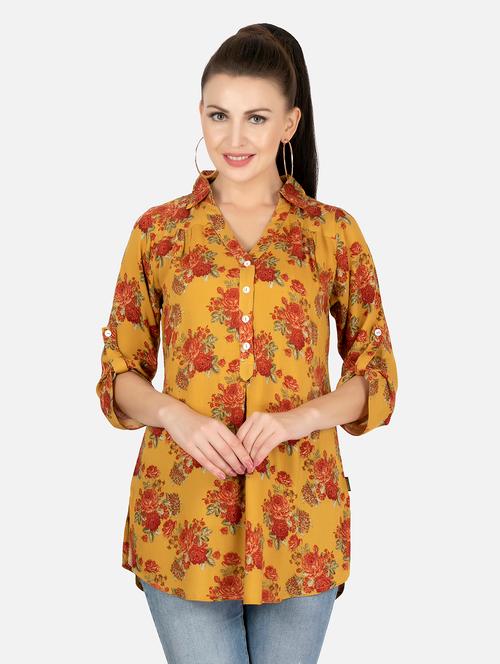 floral print fusion kurti - 18477008 - Very Small Image - 1