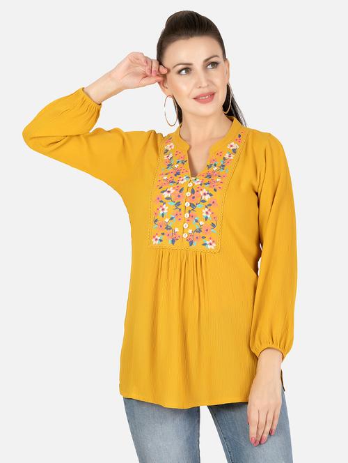 embroidered fusion kurti - 18477022 - Very Small Image - 1