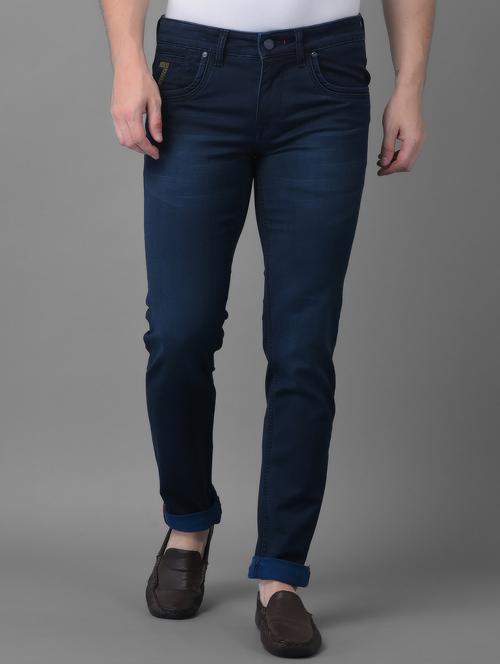 navy-blue light-washed denim jean - 18477358 - Very Small Image - 1