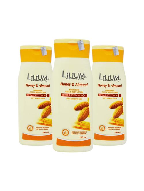 herbal honey & almond body lotion pack of 3 - 18477420 - Very Small Image - 1