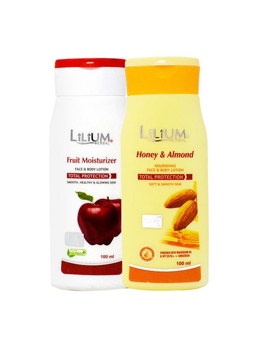 herbal honey & almonds with fruit moisturizer face & body lotion 100ml each pack of 2 - 18477517 - Very Small Image - 1