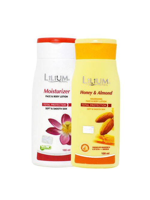 herbal honey & almonds with regular moisturizer face & body lotion 100ml each pack of 2 - 18477527 - Very Small Image - 1