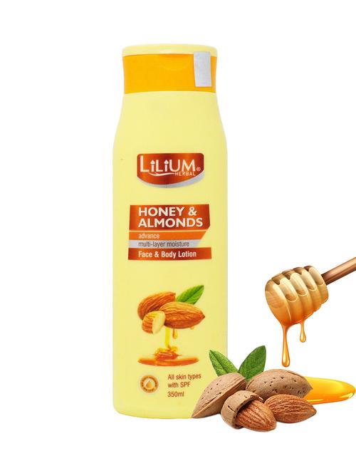 herbal honey & almonds face & body lotion - 18477536 - Very Small Image - 1