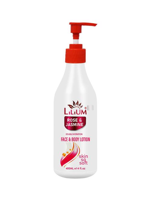 rose and jasmine double hydration face and body lotion for natural skin moisturizer (400ml) - 18477576 - Very Small Image - 1