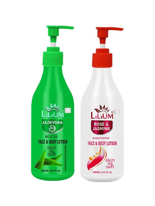 rose jasmine & aloevera face and body lotion for skin soft, natural skin lotion - 18477584 - Very Small Image - 1