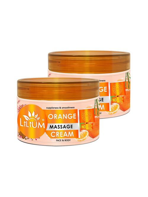 orange paraben free face & body massage cream, pack of 2 - 18477593 - Very Small Image - 1