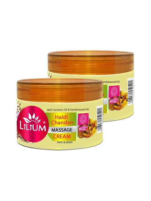 haldi chandan paraben free face & body massage cream, pack of 2 - 18477595 - Very Small Image - 1