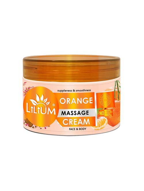 orange paraben free face & body massage cream - 18477597 - Very Small Image - 1