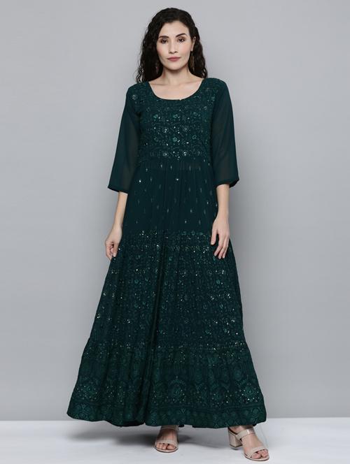 embroidered kurta pant set - 18477637 - Very Small Image - 1