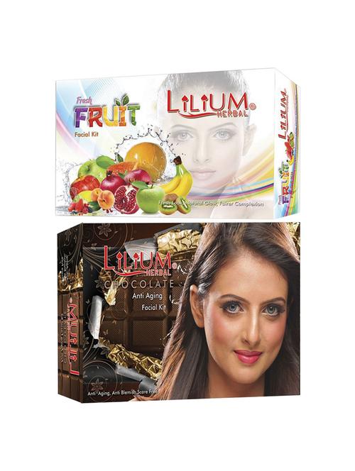 herbal fresh fruit & chocolate facial kit80gm(each) - 18477682 - Very Small Image - 1
