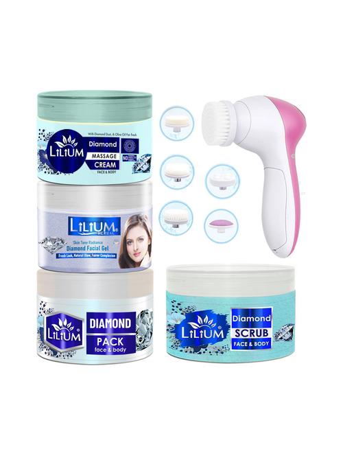 diamond facial kit & multifunction 5in1 massager, 1kg - 18477812 - Very Small Image - 1