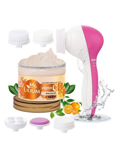 vitamin c face & body massage cream with multifunction 5in1 massager - 18477833 - Very Small Image - 1