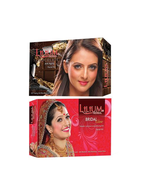 chocolate and bridal facial kit for extra glow & smoothness, 80g each - 18477839 - Very Small Image - 1