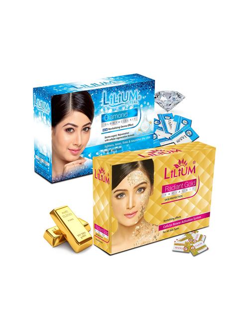 diamond facial kit for nourishes skin & gold facial kit for cellular activation - 18477877 - Very Small Image - 1