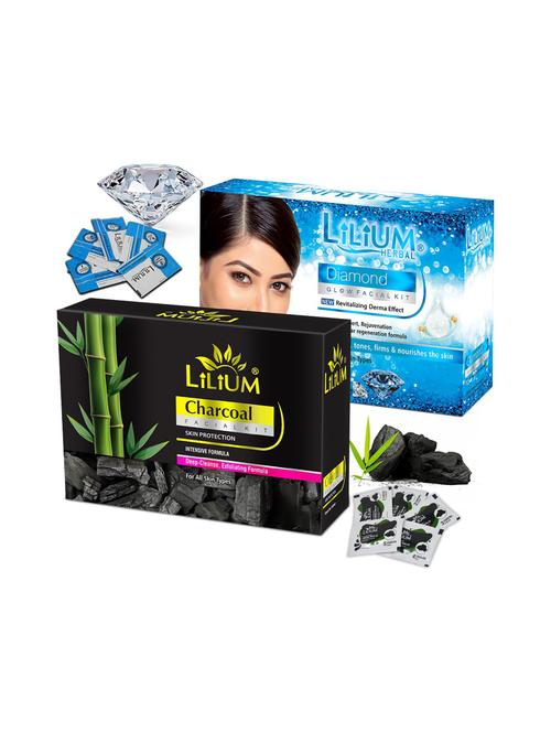 diamond facial kit for nourishes skin & charcoal facial kit for exfoliating skin - 18477879 - Very Small Image - 1