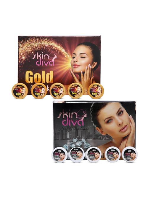 gold & diamon facial kit - 18477943 - Very Small Image - 1
