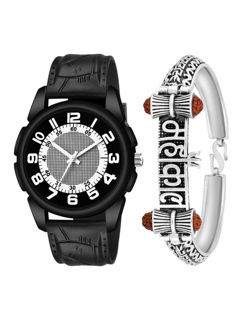 men analog watch with mahadev bracelet - 18478010 - Very Small Image - 1