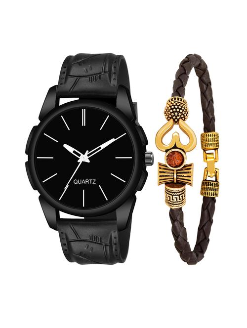 kajaru men analog watch with mahadev bracelet - 18478087 - Very Small Image - 1