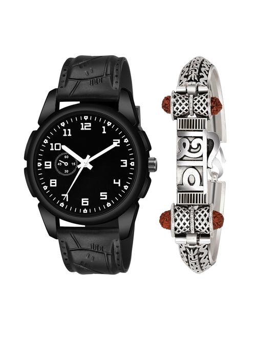 kajaru men analog watch with mahadev bracelet - 18478111 - Very Small Image - 1