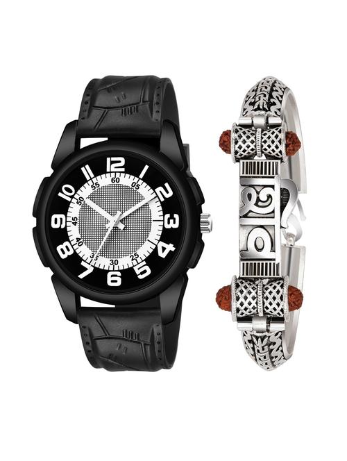 kajaru men analog watch with mahadev bracelet - 18478112 - Very Small Image - 1