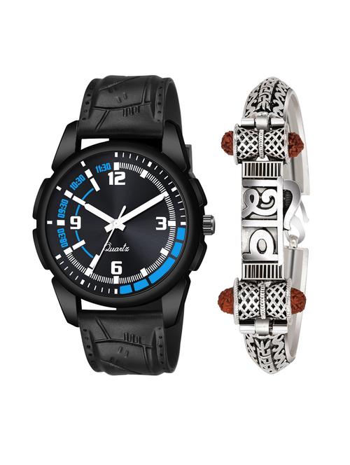 kajaru men analog watch with mahadev bracelet - 18478117 - Very Small Image - 1