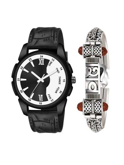 kajaru men analog watch with mahadev bracelet - 18478118 - Very Small Image - 1