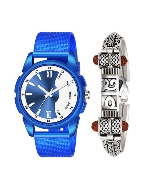 kajaru men analog watch with mahadev bracelet - 18478119 - Very Small Image - 1