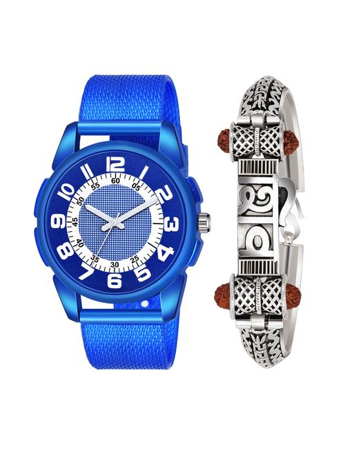 kajaru men analog watch with mahadev bracelet - 18478122 - Very Small Image - 1