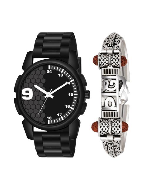 kajaru men analog watch with mahadev bracelet - 18478133 - Very Small Image - 1