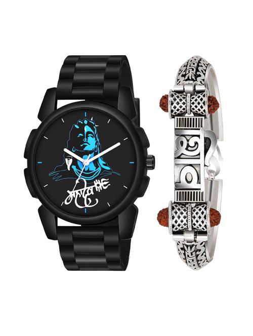 kajaru men analog watch with mahadev bracelet - 18478140 - Very Small Image - 1