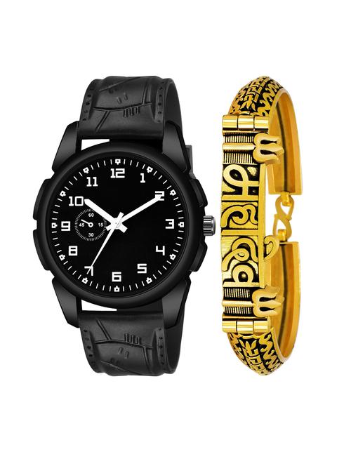 kajaru men analog watch with mahadev bracelet - 18478145 - Very Small Image - 1