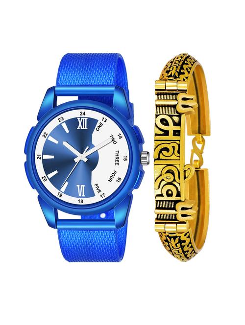 kajaru men analog watch with mahadev bracelet - 18478153 - Very Small Image - 1