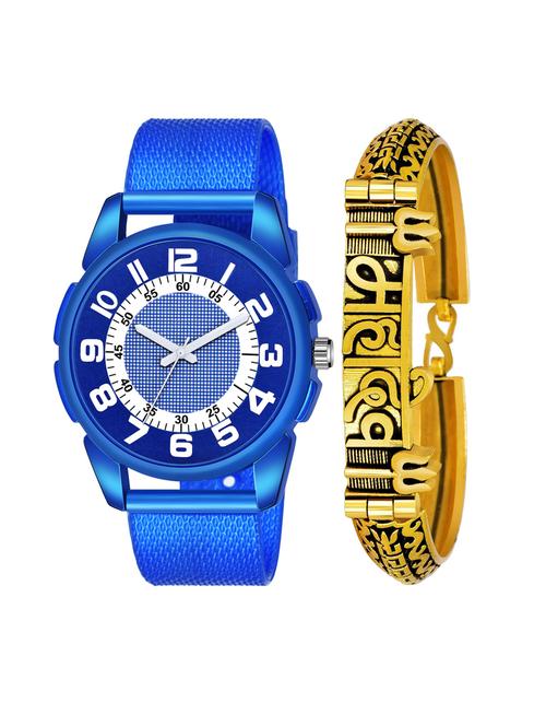 kajaru men analog watch with mahadev bracelet - 18478156 - Very Small Image - 1