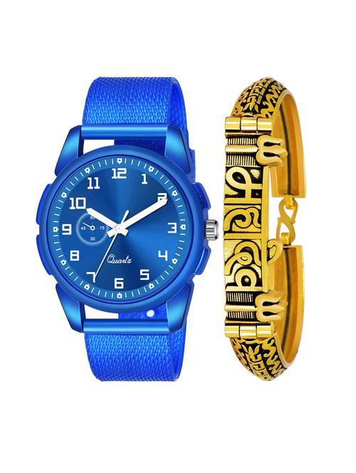 kajaru men analog watch with mahadev bracelet - 18478162 - Very Small Image - 1