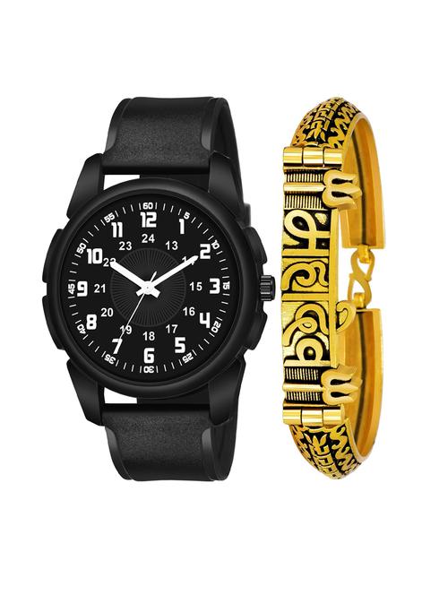 kajaru men analog watch with mahadev bracelet - 18478164 - Very Small Image - 1