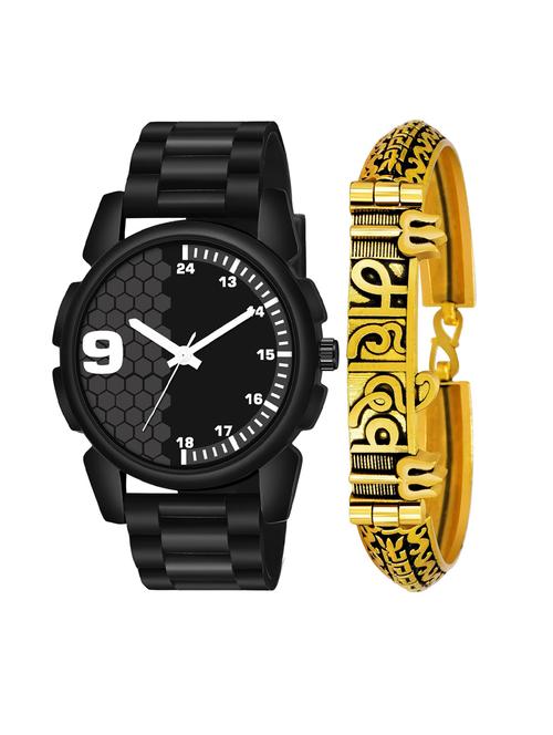 kajaru men analog watch with mahadev bracelet - 18478167 - Very Small Image - 1