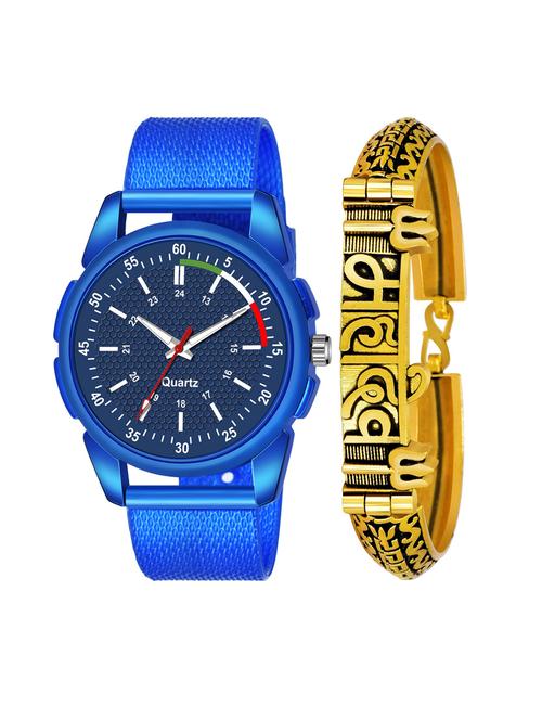 kajaru men analog watch with mahadev bracelet - 18478172 - Very Small Image - 1