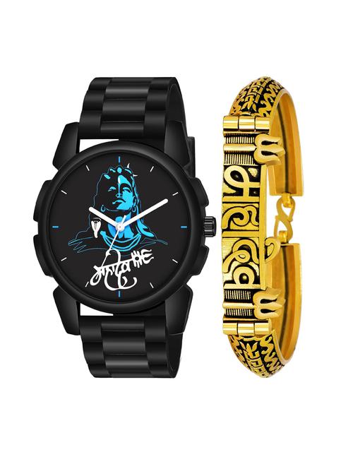 kajaru men analog watch with mahadev bracelet - 18478174 - Very Small Image - 1