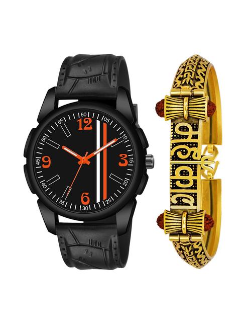 kajaru men analog watch with mahadev bracelet - 18478182 - Very Small Image - 1